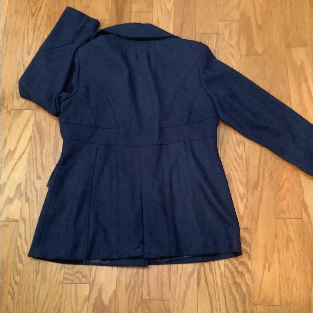 New York & Company Navy Double Breasted Peacoat Jacket - Picture 4 of 4